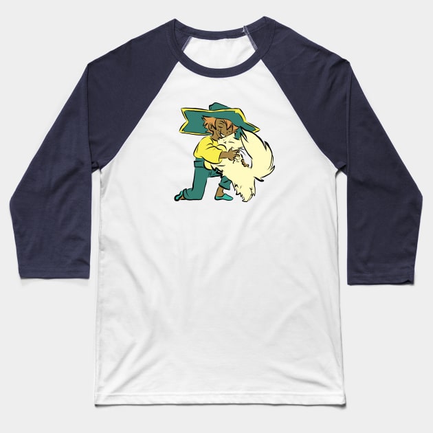 Spiritfarer Hug - Stella and Daffodil Baseball T-Shirt by sadsquatch